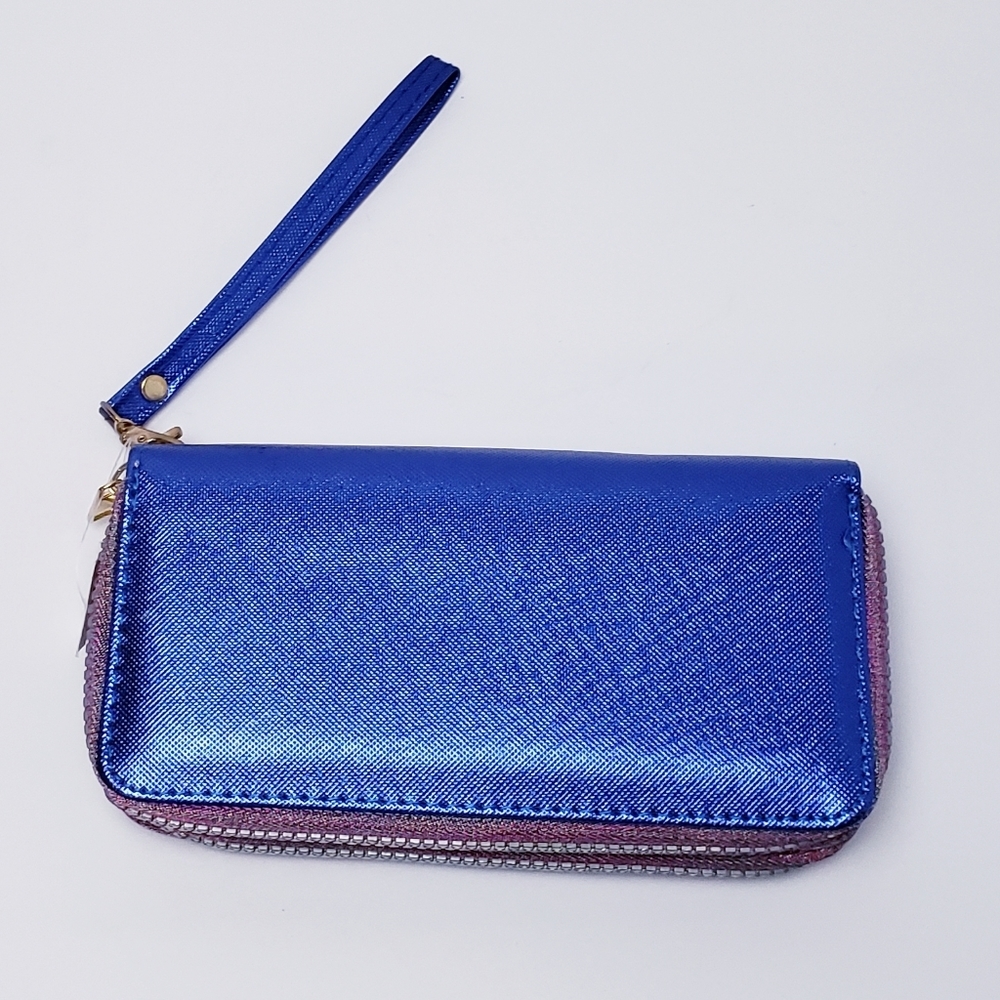 Women's blue wallet - Picture 1 of 4